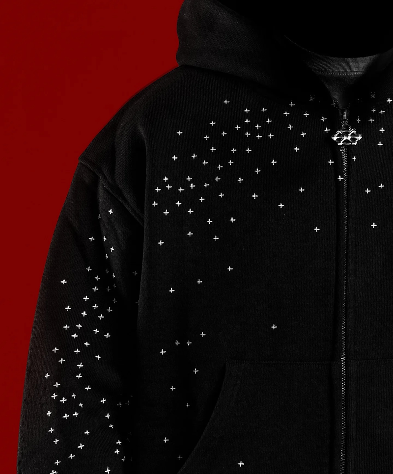 CALMI Rhinestone Galaxy Hoodie 2