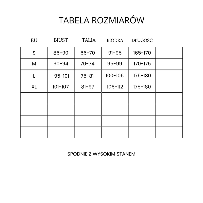 Spodnie z wysokim stanem