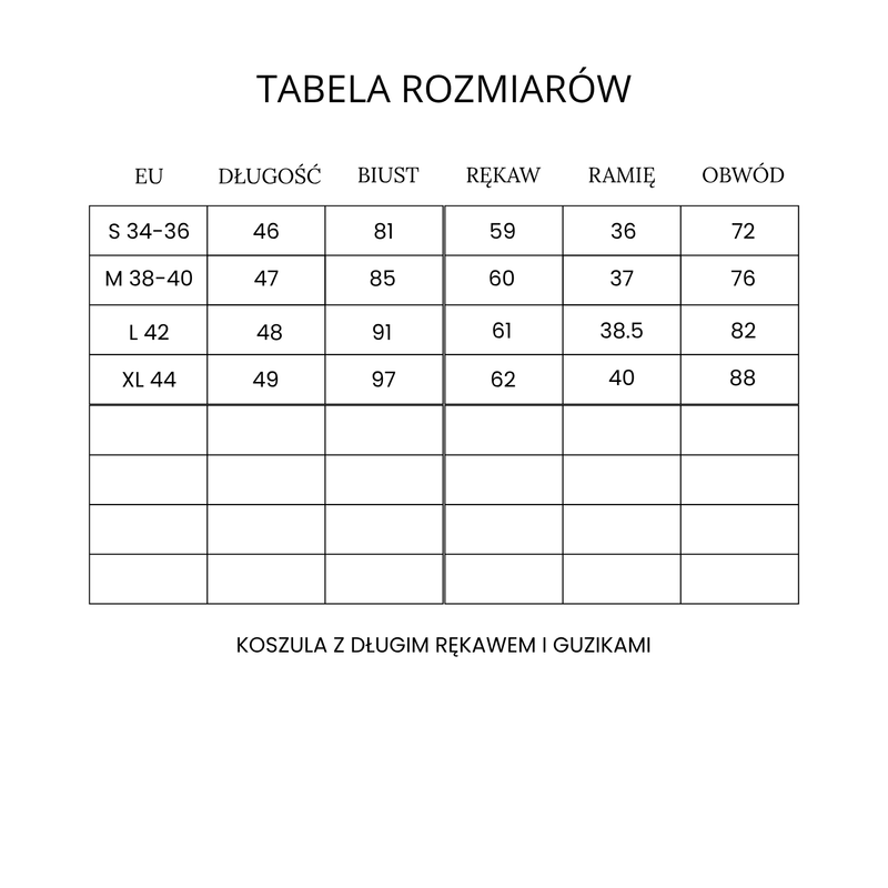 Koszula z długim rękawem i guzikami