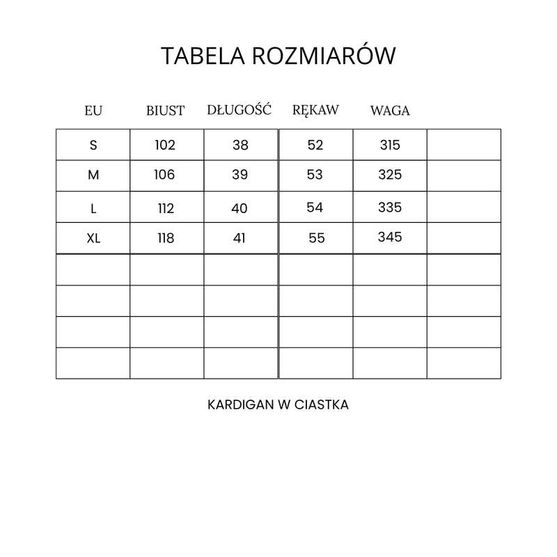 Kardigan w ciastka